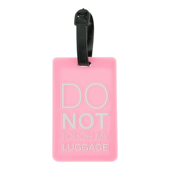 Unique Bargains 1 Pc DO Pattern Luggage Tag for Travelling Pink