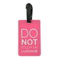 thumbnail image 1 of Unique Bargains 1 Pc DO Pattern Luggage Tag for Travelling Rose Red, 1 of 5