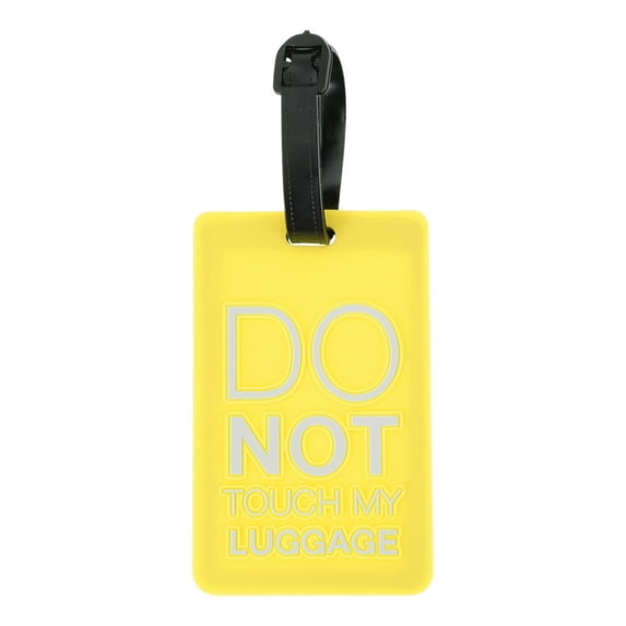 Unique Bargains 1 Pc DO Pattern Luggage Tag for Travelling Yellow