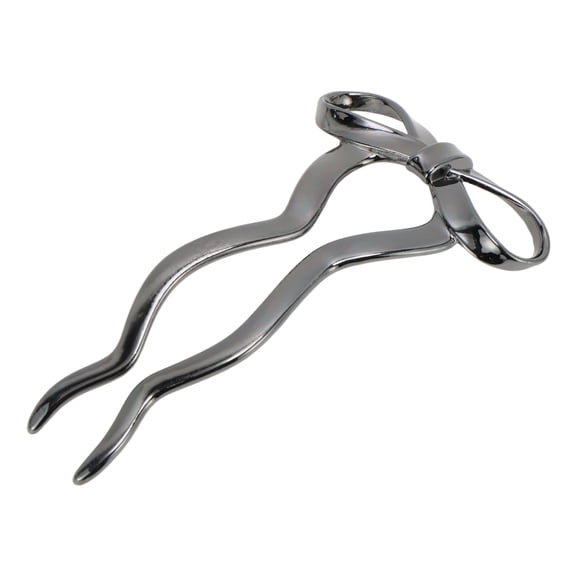 Unique Bargains 1 Pc Decorative Hairpin U-shaped Bow Hair Hairpin for Women Black