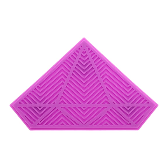 Unique Bargains 1 Pc Diamond Shape Makeup Brush Cleaning Mat Purple