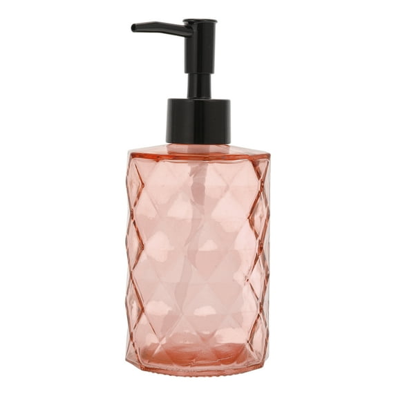 Unique Bargains 1 Pc Diamond-shaped Soap Dispenser 11.16oz Orange Black