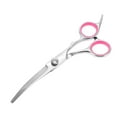 thumbnail image 1 of Unique Bargains 1 Pc Dog Grooming Scissors for Pets Shop 6.5 Inches Silver Tone Pink Stainless Steel, 1 of 4