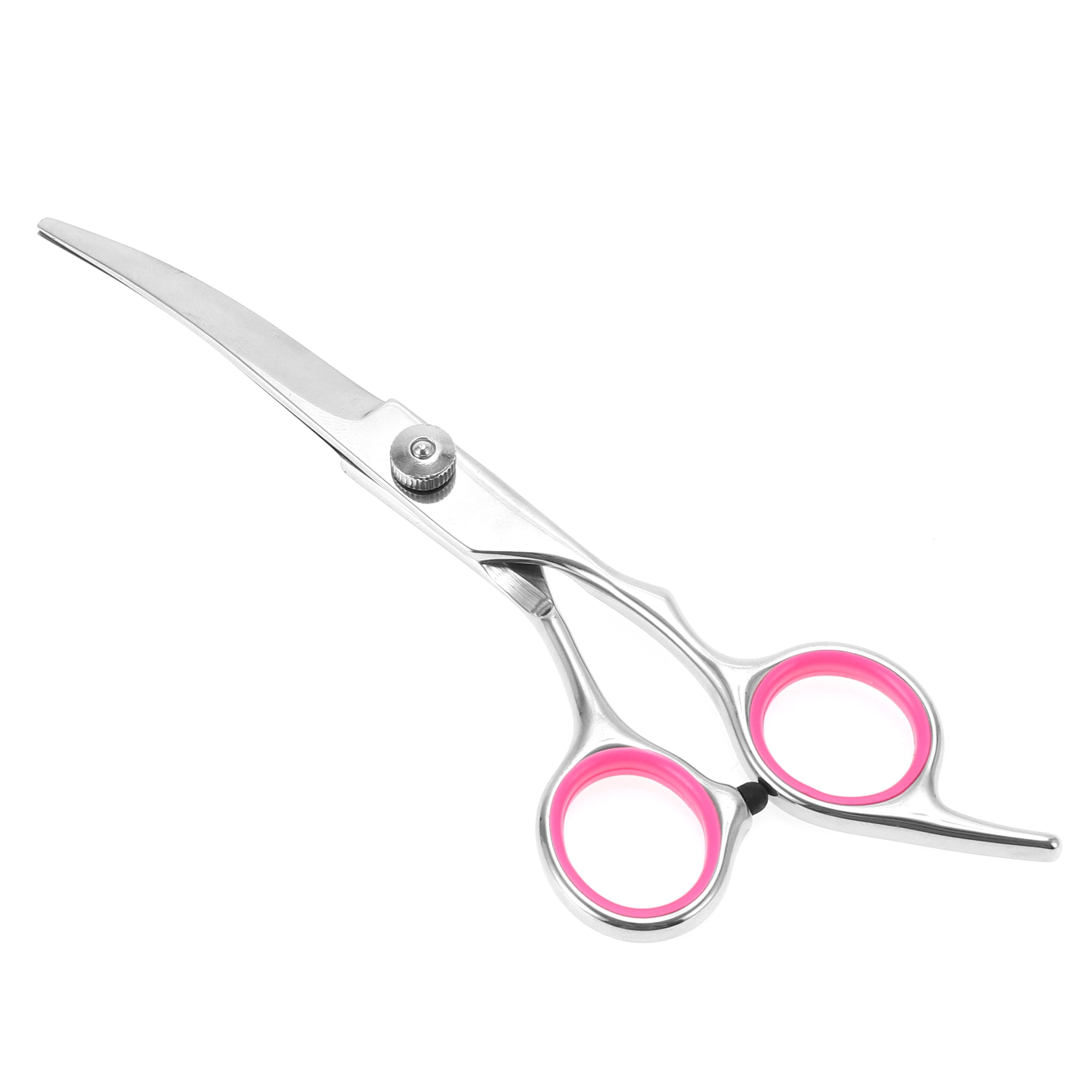 Unique Bargains 1 Pc Dog Grooming Scissors for Pets Shop 6.5 Inches Silver Tone Pink