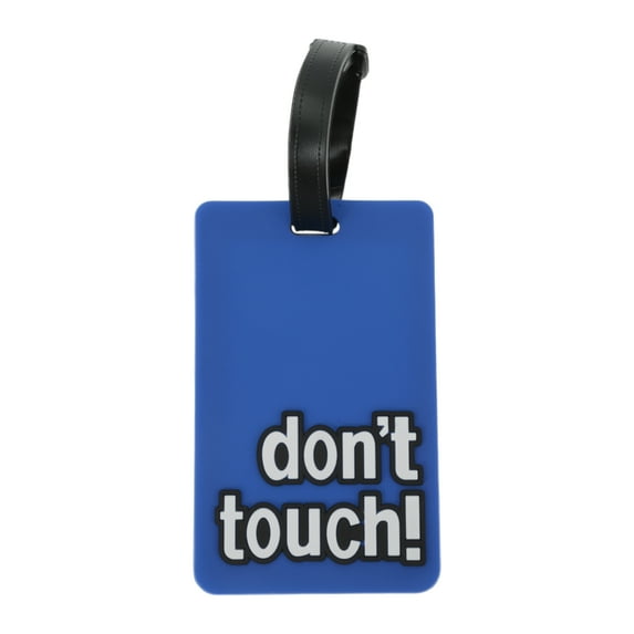 Unique Bargains 1 Pc Don't Pattern Luggage Tag for Travelling Blue