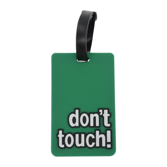 Unique Bargains 1 Pc Don't Pattern Luggage Tag for Travelling Green