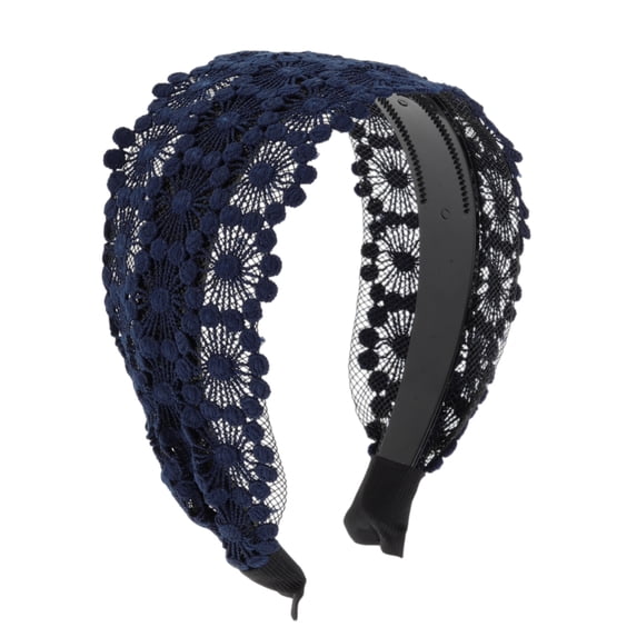 Unique Bargains 1 Pc Dot Pattern Headband 5.91"x4.33" Blue