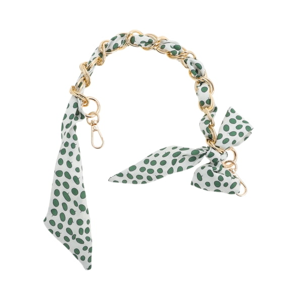 Unique Bargains 1 Pc Dots Bag Extender Chain for Travelling Green Alloy Polyester