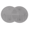 thumbnail image 1 of Unique Bargains 1 Pc Double Circle Shape Makeup Sponge Brush Cleaner Gray, 1 of 5