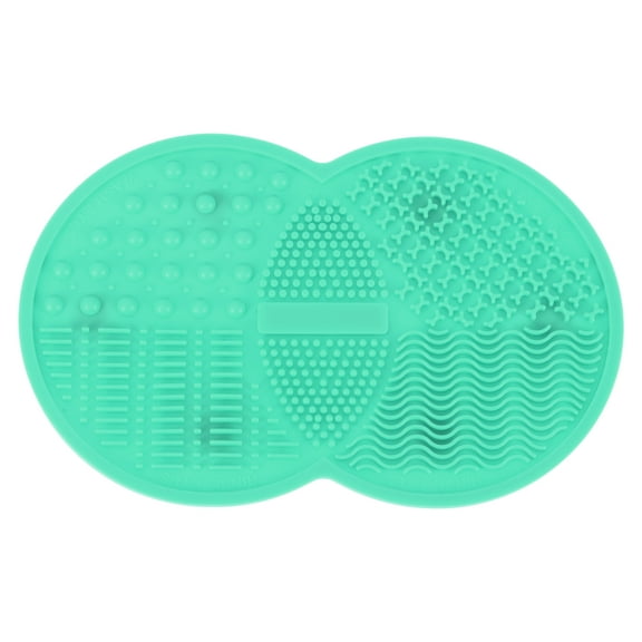 Unique Bargains 1 Pc Double Circle Shape Makeup Sponge Brush Cleaner Green