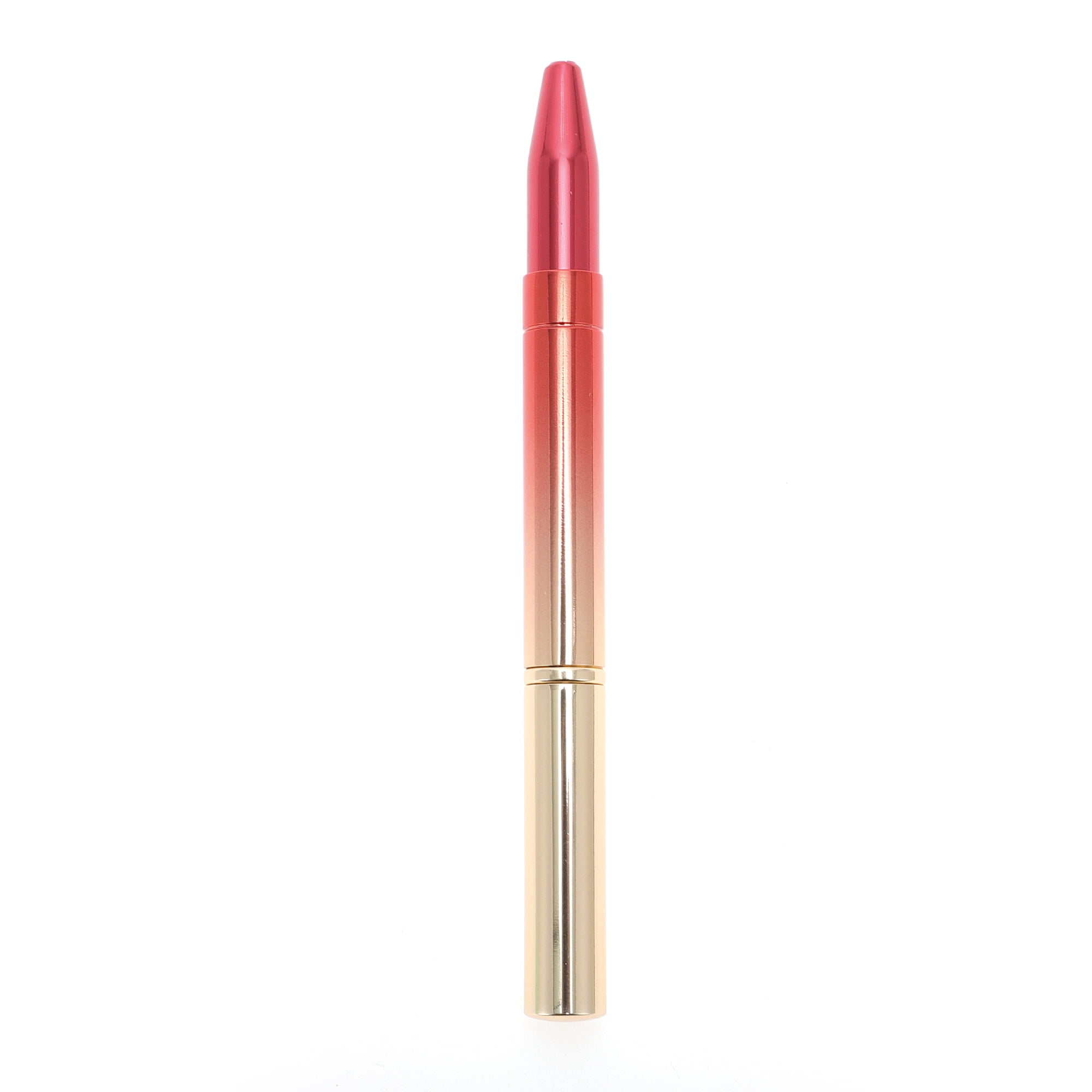Unique Bargains 1 Pc Double Head Lip Brush for Travel Gradient Red