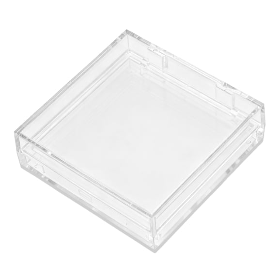 Unique Bargains 1 Pc Double Layer Right Angle Nail Storage Box Clear Plastic