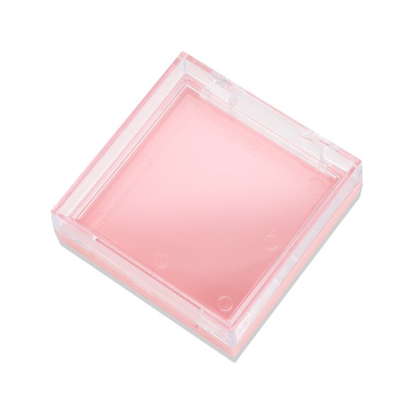 Unique Bargains 1 Pc Double Layer Right Angle Nail Storage Box Pink Plastic