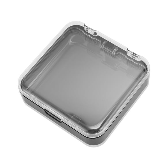 Unique Bargains 1 Pc Double Layer Rounded Corner Nail Storage Box Black Plastic