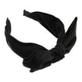 thumbnail image 1 of Unique Bargains 1 Pc Double Layered Bow Knot Headband Hairband for Women Black 2.6 Inch Wide, 1 of 7