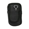 thumbnail image 1 of Unique Bargains 1 Pc Double Pocket Phone Holder Arm Bands for Hiking Gym Black Neoprene, 1 of 4