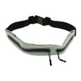thumbnail image 1 of Unique Bargains 1 Pc Double Pocket Running Waist Pack for Hiking Gym Polyester Light Gray, Black, 1 of 4