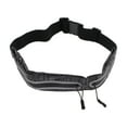 thumbnail image 1 of Unique Bargains 1 Pc Double Pocket Running Waist Pack for Hiking Gym Polyester Starry Gray, Black, 1 of 4