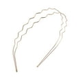 thumbnail image 1 of Unique Bargains 1 Pc Double Row Wave Headbands for Women Rose Gold Tone, 1 of 6