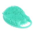 thumbnail image 1 of Unique Bargains 1 Pc Double Side Body Bath Brush Back Scrubber for Shower 4.53"x3.23"x1.26" Green, 1 of 6