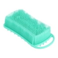 thumbnail image 1 of Unique Bargains 1 Pc Double Side Body Bath Brush Back Scrubber for Shower 5.12"x2.52"x1.38" Green, 1 of 6
