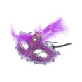 thumbnail image 1 of Unique Bargains Halloween Christmas 1 Pc Dragon Pattern Feather Half Face Party Mask for Masquerade Party Purple, 1 of 5