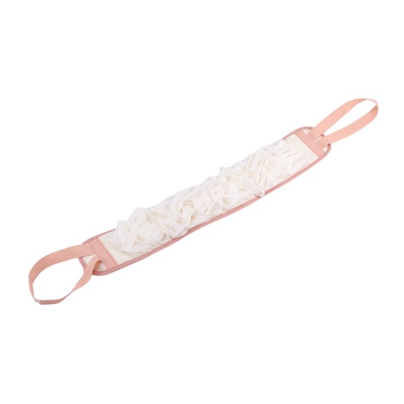 Unique Bargains 1 Pc Drawstring Back Bath towel for bathroom 33.46"x3.54" Pink