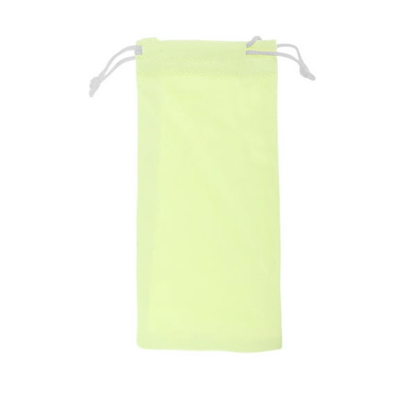 Unique Bargains 1 Pc Drawstring Eyeglass Pouch Soft Eyeglasses Storage Light Green