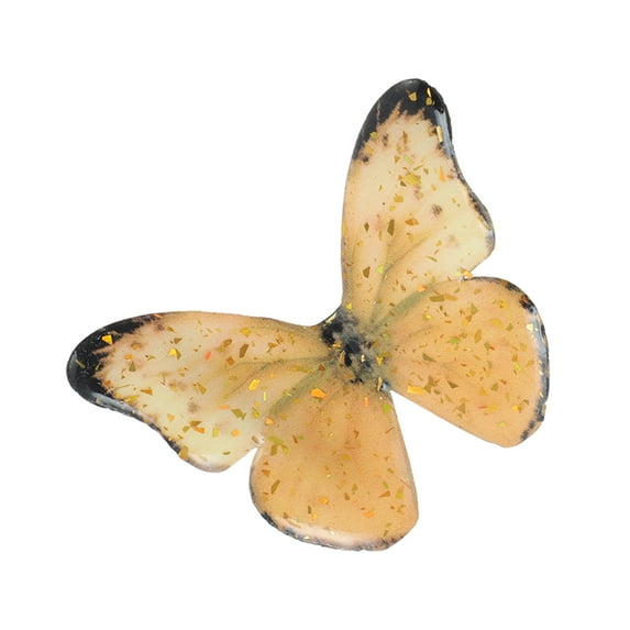 Unique Bargains 1 Pc Duckbill Butterfly Hair Clips Hairdo Clip for Home Yellow