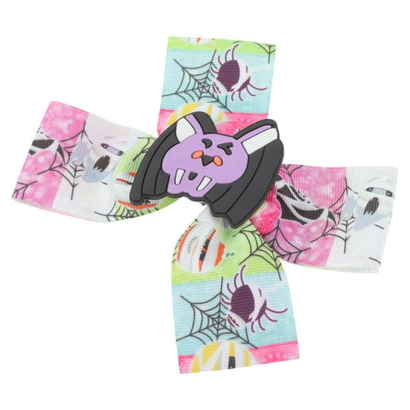Unique Bargains 1 Pc Duckbill Clip Halloween Bow Cartoon Hair Clip for Women Multicolor