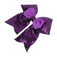 thumbnail image 1 of Unique Bargains 1 Pc Duckbill Clip Halloween Bow Double-layer Hair Clip for Women Purple, 1 of 5