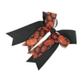 thumbnail image 1 of Unique Bargains 1 Pc Duckbill Clip Halloween Bow Double-layer Ribbon Hair Clip for Women Orange, 1 of 5
