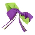 thumbnail image 1 of Unique Bargains 1 Pc Duckbill Clip Halloween Bow Ribbon Hair Clip for Women Purple Green, 1 of 5