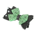 thumbnail image 1 of Unique Bargains 1 Pc Duckbill Clip Halloween Bow Spiderweb Hair Clip for Women Black Green, 1 of 5