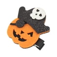 thumbnail image 1 of Unique Bargains 1 Pc Duckbill Clip Halloween Funny Hair Clip for Women Black Orange, 1 of 5