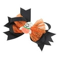 thumbnail image 1 of Unique Bargains 1 Pc Duckbill Clip Halloween Funny Mesh Hair Clip for Women Black Orange, 1 of 5