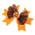 thumbnail image 1 of Unique Bargains 1 Pc Duckbill Clip Halloween Mesh Hair Clip for Women Orange Black, 1 of 5