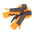 thumbnail image 1 of Unique Bargains 1 Pc Duckbill Clip Halloween Spiral Ribbon Hair Clip for Women Black Orange, 1 of 5