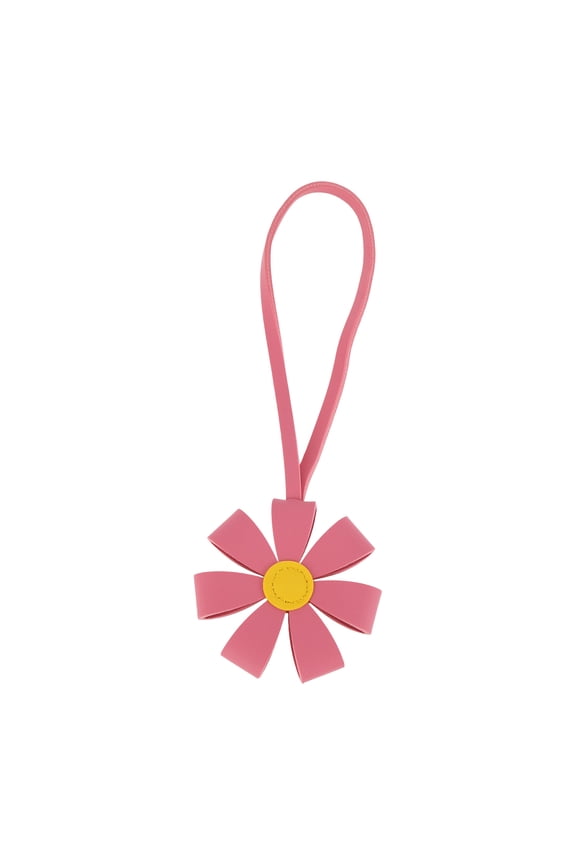 1 Pc Durable 3D Multi-petal Flower Handbag Charm Decorative Keychain Rose Pink