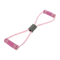 Unique Bargains 1 Pc Durable 8-Shaped Yoga Stretch Band for Stretching 14.17"x3.74" Pink