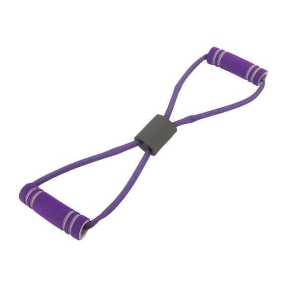 Unique Bargains 1 Pc Durable 8-Shaped Yoga Stretch Band for Stretching 14.17"x3.74" Purple