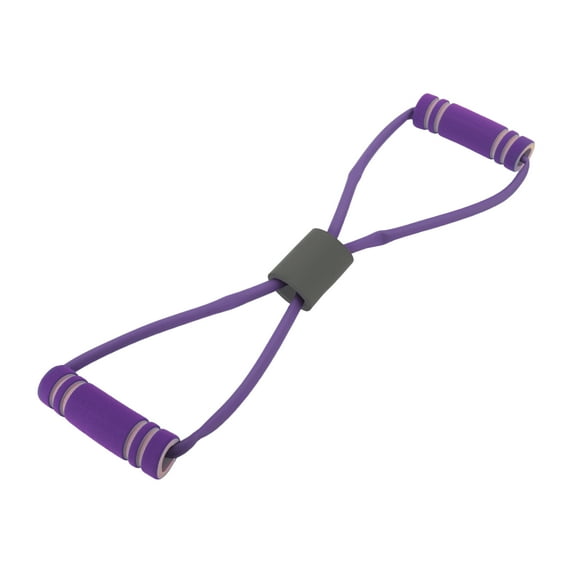 Unique Bargains 1 Pc Durable 8-Shaped Yoga Stretch Band for Stretching 14.17"x3.74" Purple
