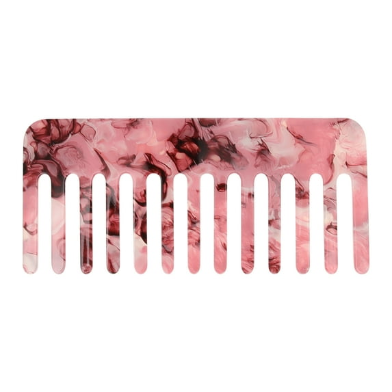 Unique Bargains 1 Pc Durable Anti-Static Hair Comb Brown Acrylic