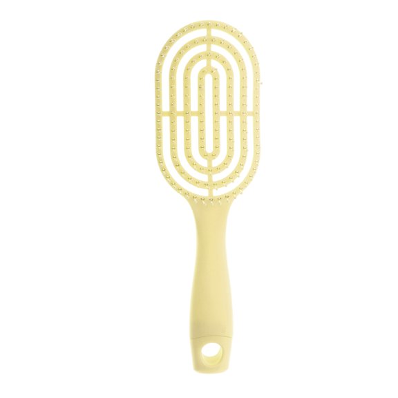Unique Bargains 1 Pc Durable Anti-static Ribs Comb Yellow