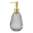 thumbnail image 1 of Unique Bargains 1 Pc Durable Argyle Soap Dispenser 11.84oz Gray Gold Tone, 1 of 6