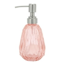 Unique Bargains 1 Pc Durable Argyle Soap Dispenser 11.84oz Orange Silver Tone