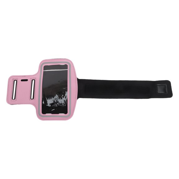 Unique Bargains 1 Pc Durable Arm Bag Magic Tapes Sports Wrist Bag for 5 Inches or Less Pink