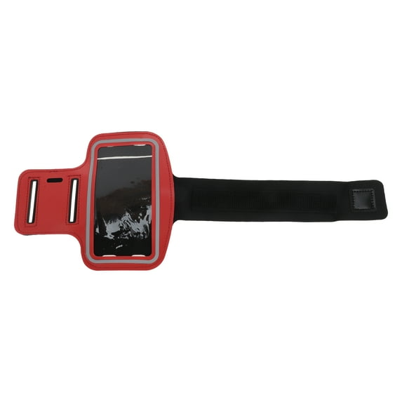 Unique Bargains 1 Pc Durable Arm Bag Magic Tapes Sports Wrist Bag for 6 Inches or Less Red