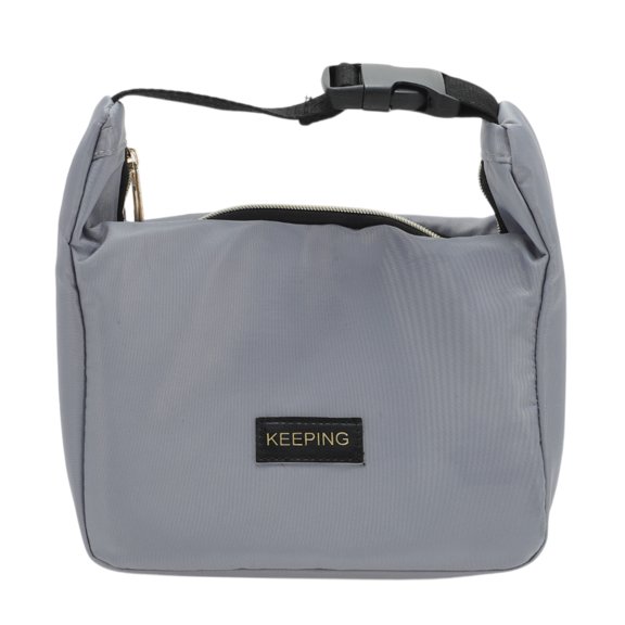 Unique Bargains 1 Pc Durable Buckle Lunch Bag Gray