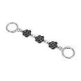 thumbnail image 1 of Unique Bargains 1 Pc Durable Camellia Bag Extender Chain Silver Tone Black Zinc Alloy, 1 of 5